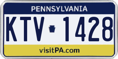 PA license plate KTV1428