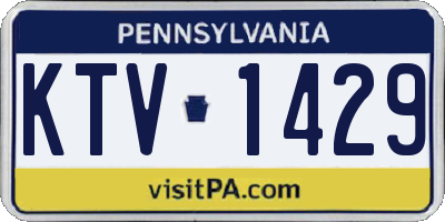 PA license plate KTV1429