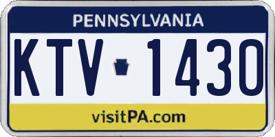 PA license plate KTV1430