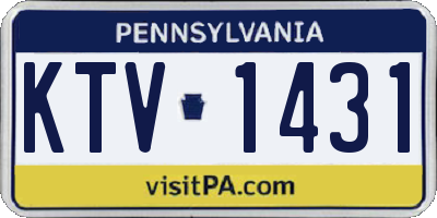 PA license plate KTV1431