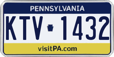PA license plate KTV1432