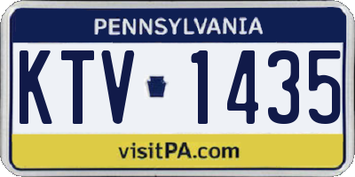 PA license plate KTV1435