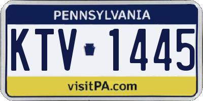 PA license plate KTV1445