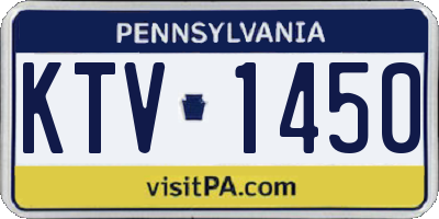 PA license plate KTV1450
