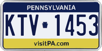 PA license plate KTV1453