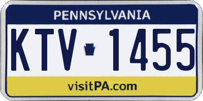 PA license plate KTV1455