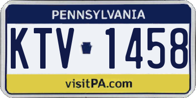 PA license plate KTV1458