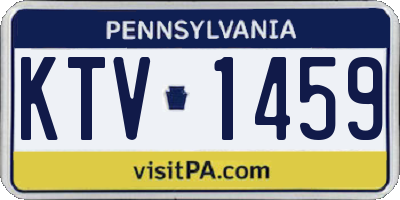 PA license plate KTV1459