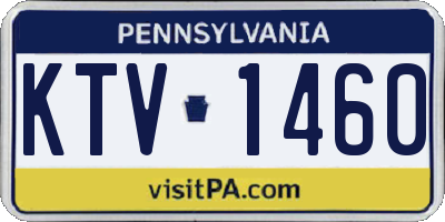 PA license plate KTV1460