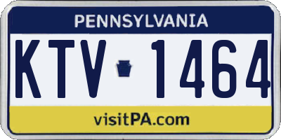 PA license plate KTV1464