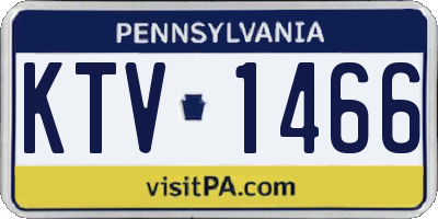 PA license plate KTV1466