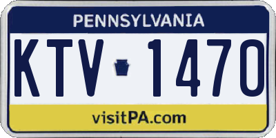 PA license plate KTV1470