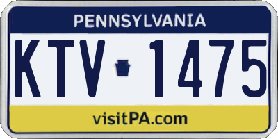 PA license plate KTV1475