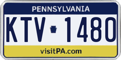 PA license plate KTV1480