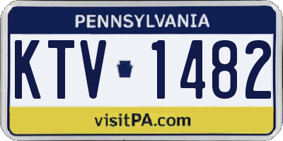 PA license plate KTV1482