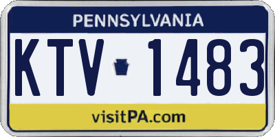 PA license plate KTV1483