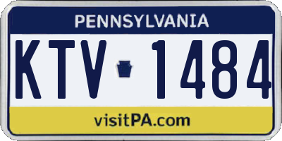 PA license plate KTV1484