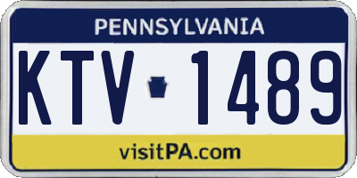 PA license plate KTV1489