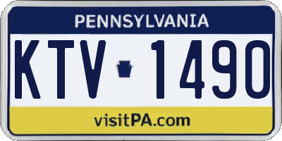 PA license plate KTV1490