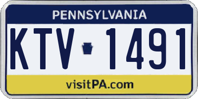 PA license plate KTV1491