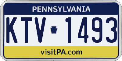 PA license plate KTV1493