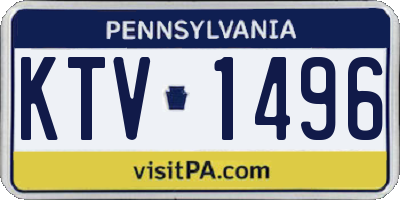 PA license plate KTV1496