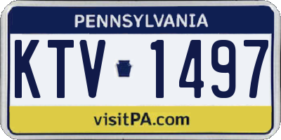 PA license plate KTV1497