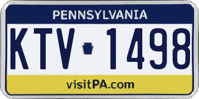 PA license plate KTV1498