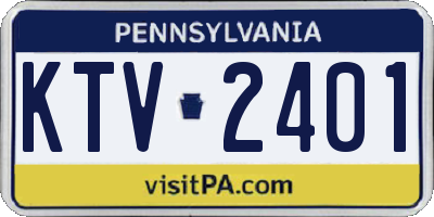 PA license plate KTV2401