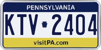 PA license plate KTV2404