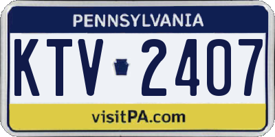 PA license plate KTV2407