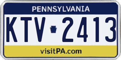 PA license plate KTV2413