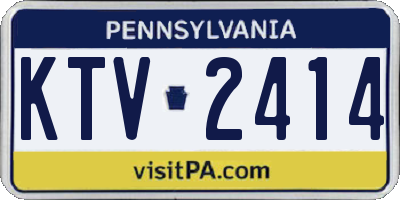 PA license plate KTV2414