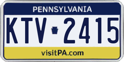 PA license plate KTV2415