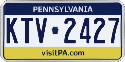 PA license plate KTV2427