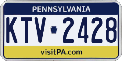 PA license plate KTV2428