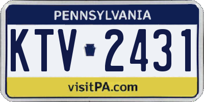 PA license plate KTV2431