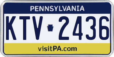 PA license plate KTV2436