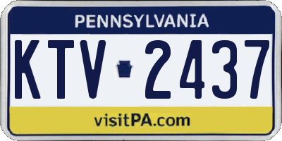 PA license plate KTV2437