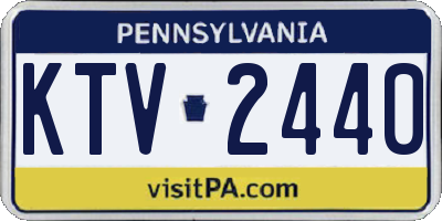 PA license plate KTV2440