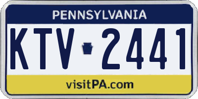 PA license plate KTV2441