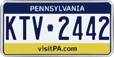 PA license plate KTV2442