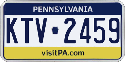 PA license plate KTV2459