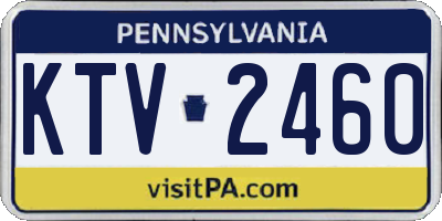 PA license plate KTV2460