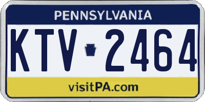 PA license plate KTV2464