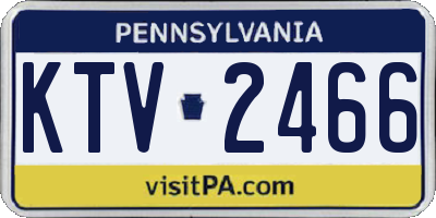 PA license plate KTV2466