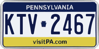 PA license plate KTV2467