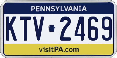 PA license plate KTV2469