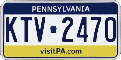 PA license plate KTV2470