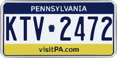 PA license plate KTV2472